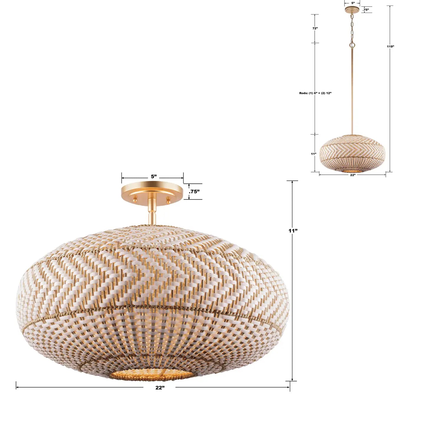 CRYSTORAMA, ZANZIBAR SOFT SEMI FLUSH MOUNT, FLUSH MOUNT CEILING LIGHTS