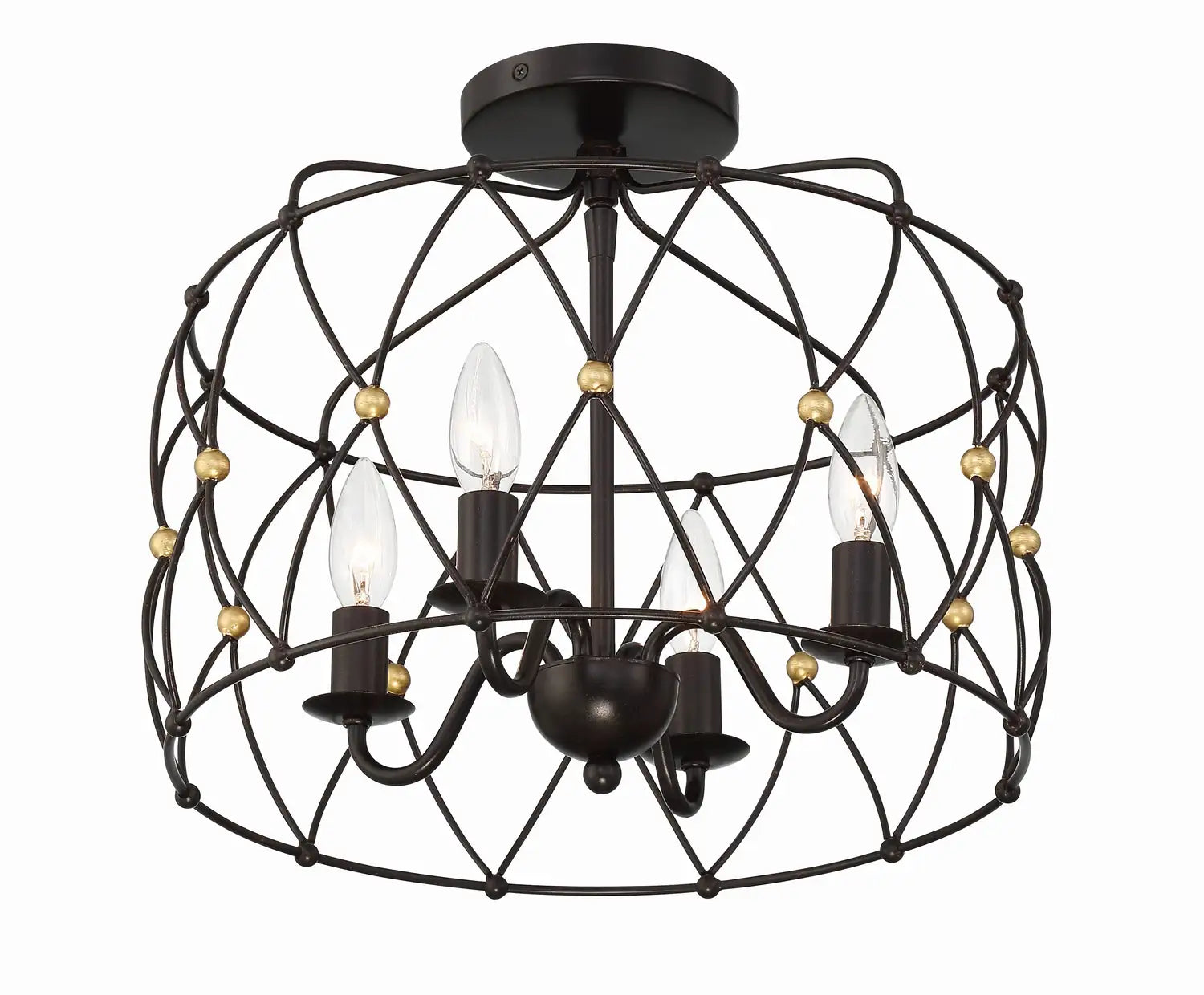 CRYSTORAMA, ZUCCA SEMI FLUSH MOUNT, FLUSH MOUNT CEILING LIGHTS