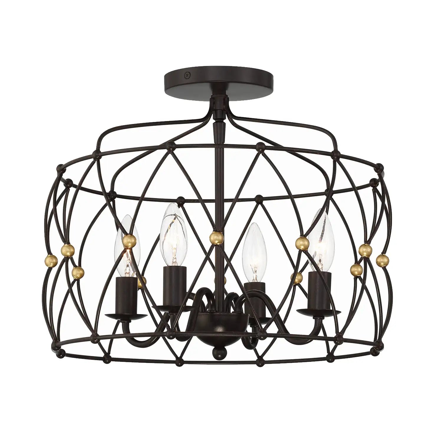 CRYSTORAMA, ZUCCA SEMI FLUSH MOUNT, FLUSH MOUNT CEILING LIGHTS