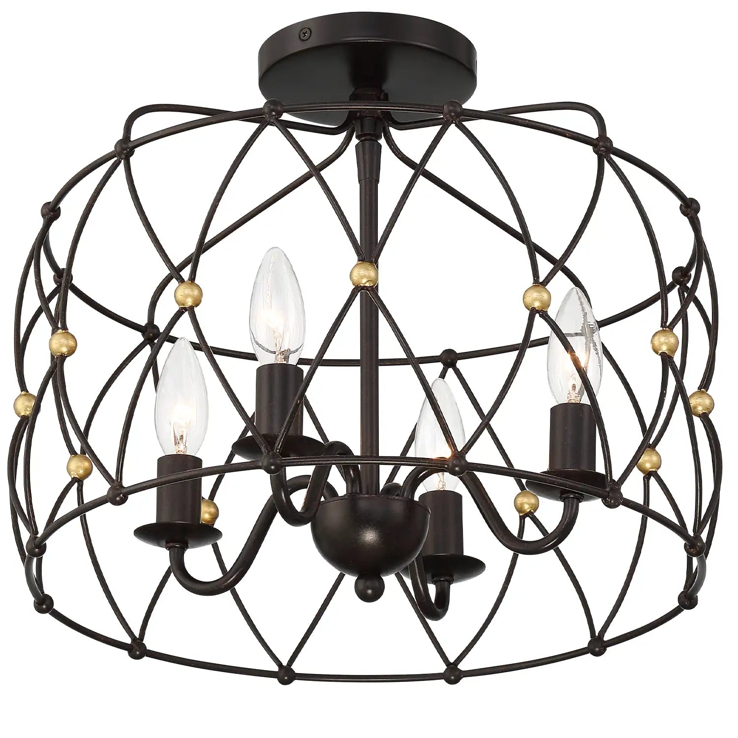 CRYSTORAMA, ZUCCA SEMI FLUSH MOUNT, FLUSH MOUNT CEILING LIGHTS
