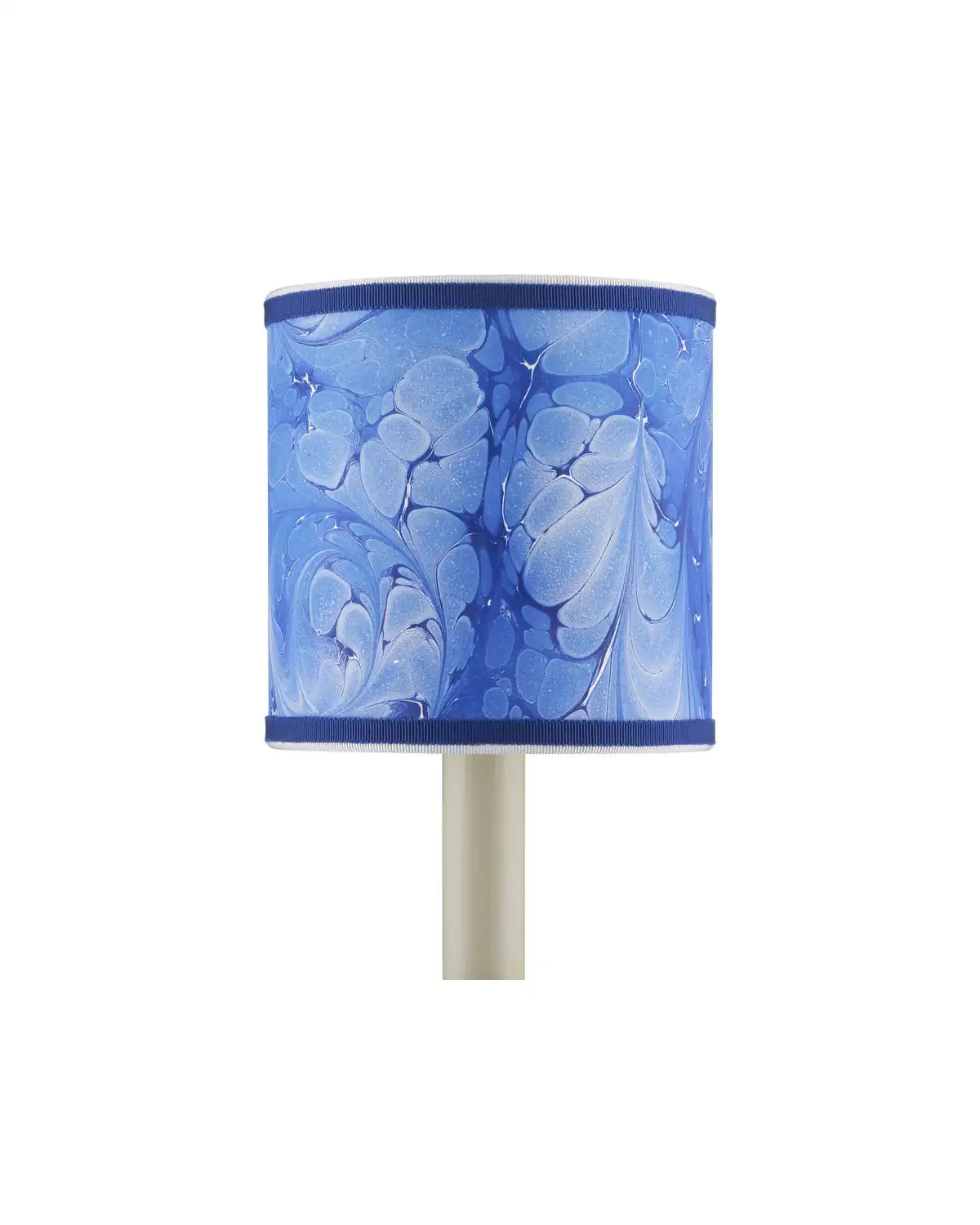 CURREY & COMPANY MARBLE BLUE PAPER DRUM CHANDELIER SHADE | 0900-0014