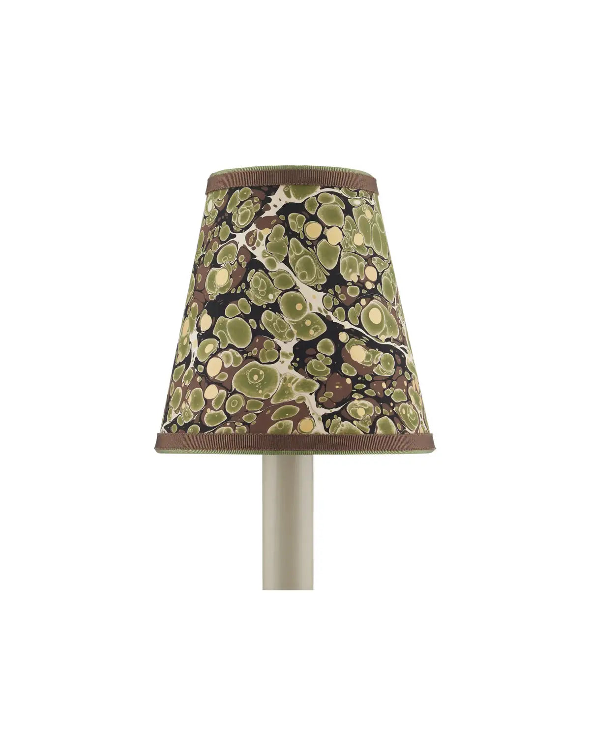 CURREY & COMPANY MARBLE GREEN PAPER TAPERED CHANDELIER SHADE | 0900-0021