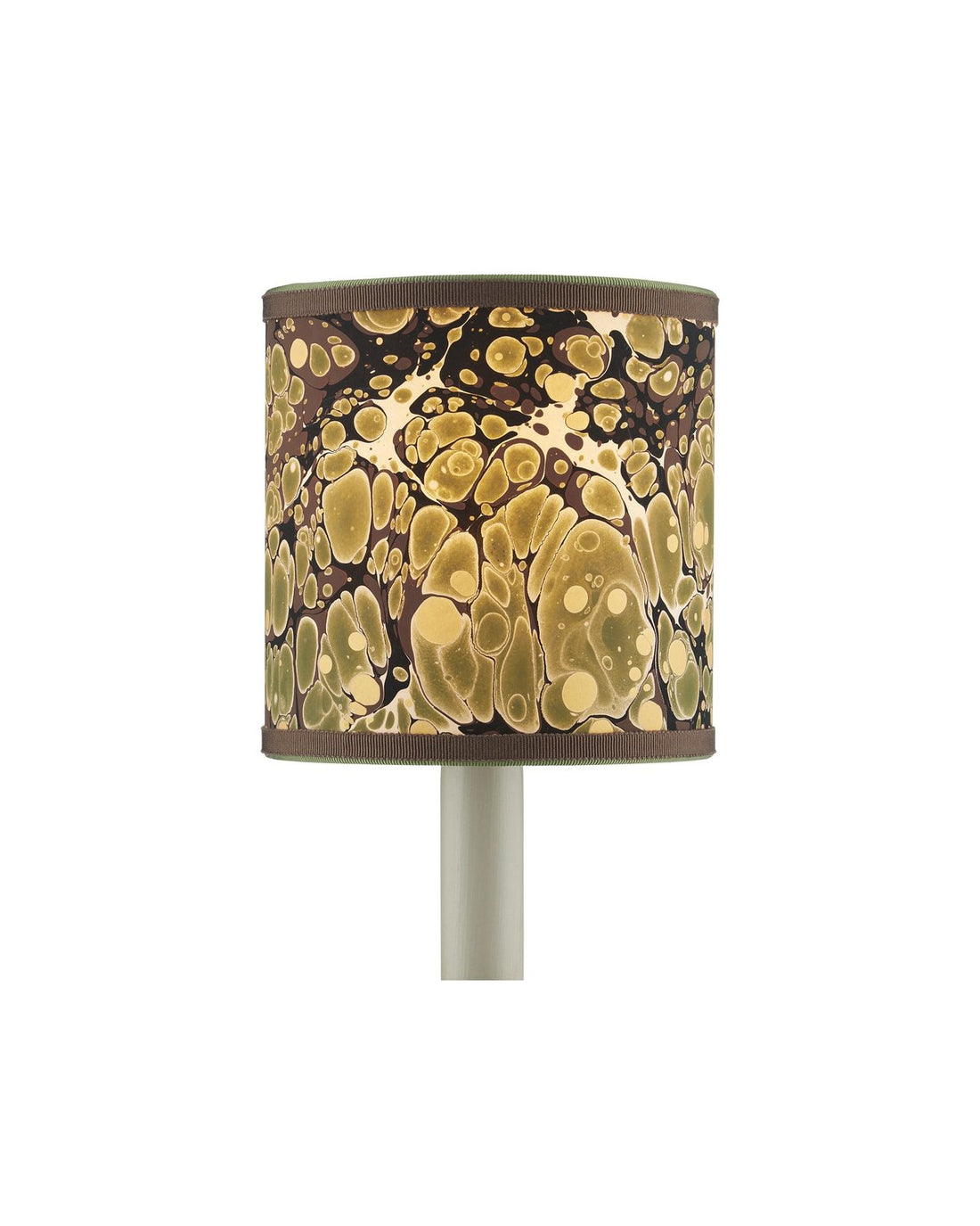 CURREY & COMPANY MARBLE GREEN PAPER DRUM CHANDELIER SHADE | 0900-0022