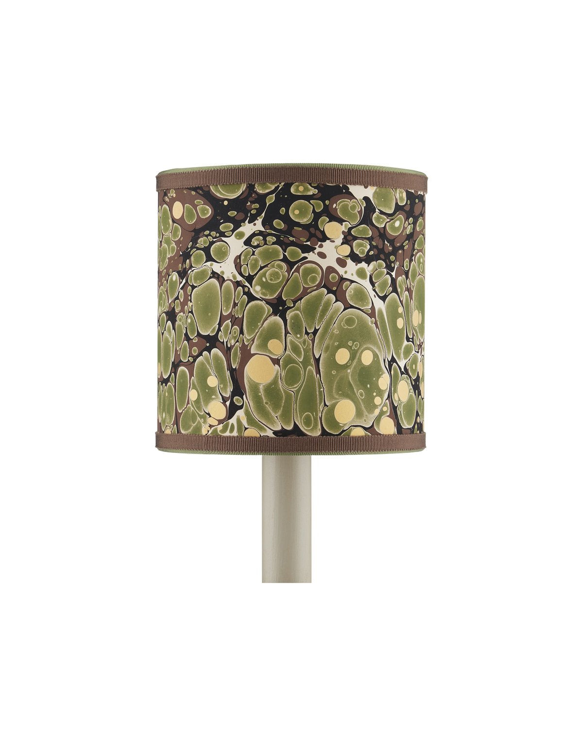 CURREY & COMPANY MARBLE GREEN PAPER DRUM CHANDELIER SHADE | 0900-0022