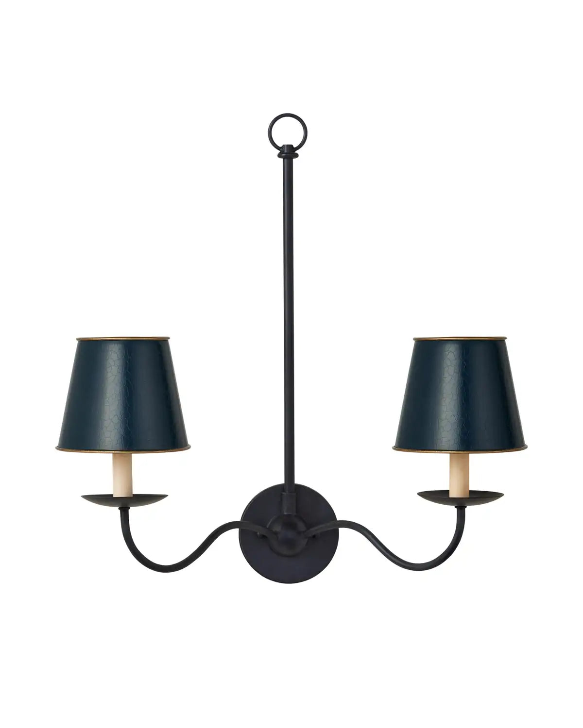 CURREY & COMPANY TOLE BLUE TAPERED CHANDELIER SHADE | 0900-0030