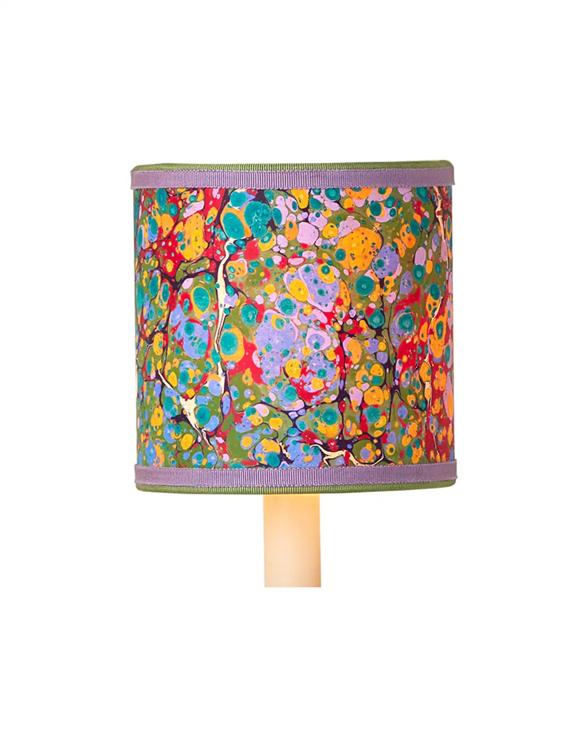 CURREY & COMPANY MARBLE MULTI-COLOR PAPER DRUM CHANDELIER SHADE | 0900-0034
