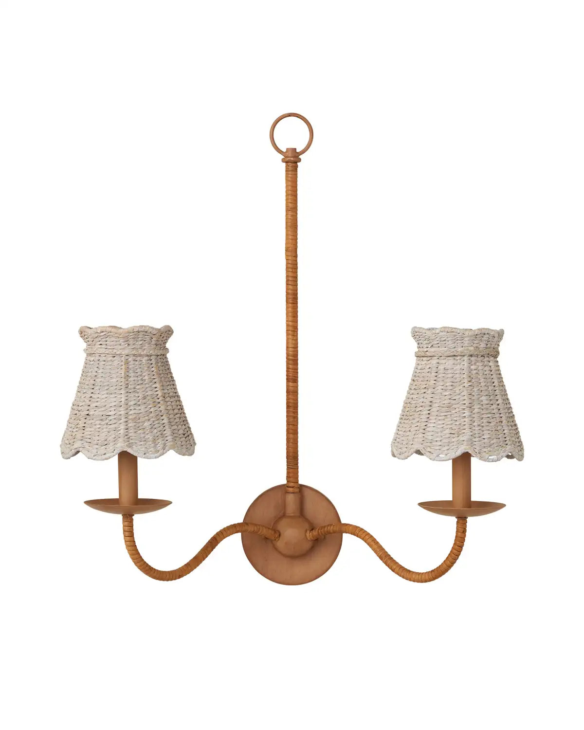 CURREY & COMPANY ANNABELLE WHITEWASHED TAPERED CHANDELIER SHADE | 0900-0036