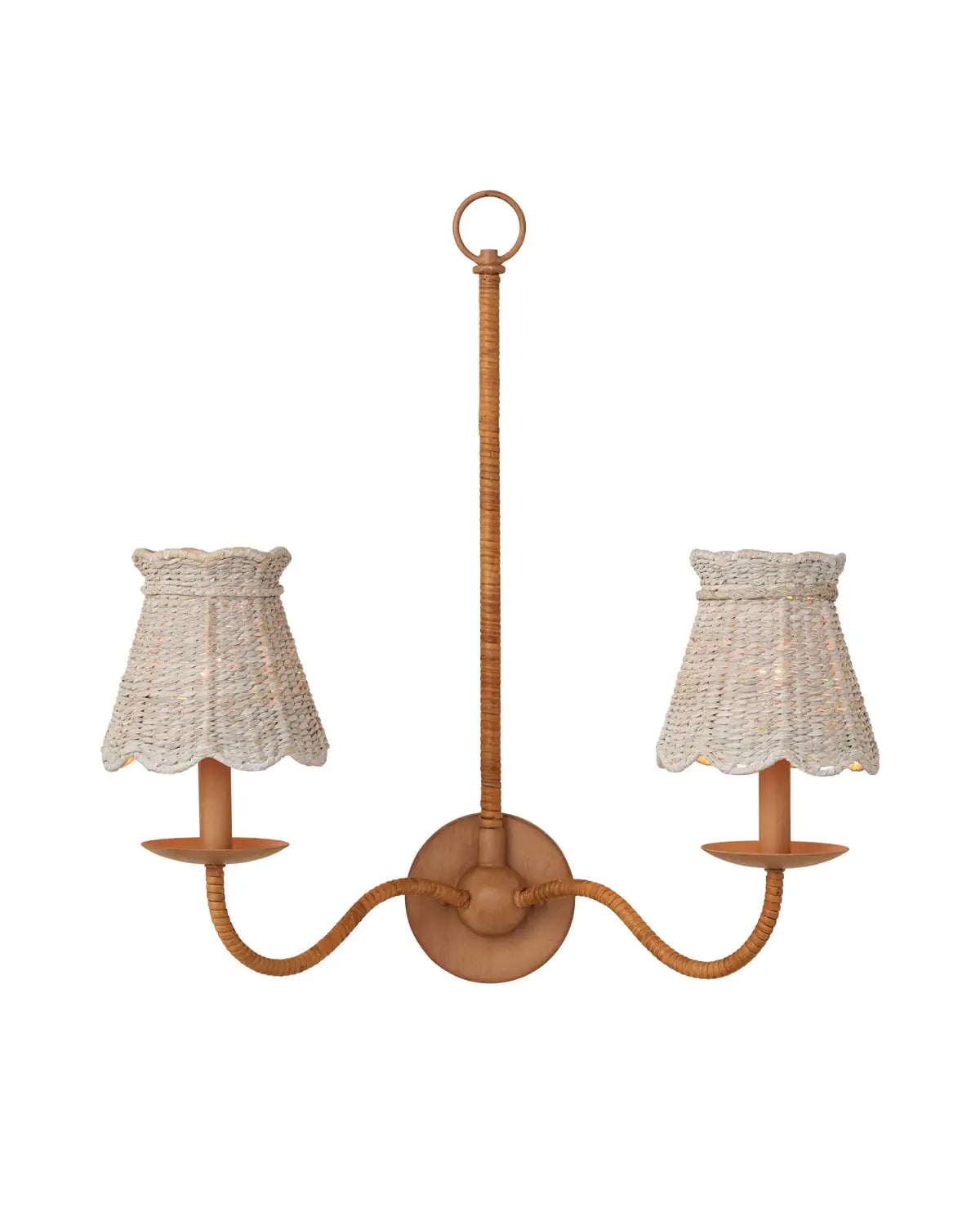 CURREY & COMPANY ANNABELLE WHITEWASHED TAPERED CHANDELIER SHADE | 0900-0036