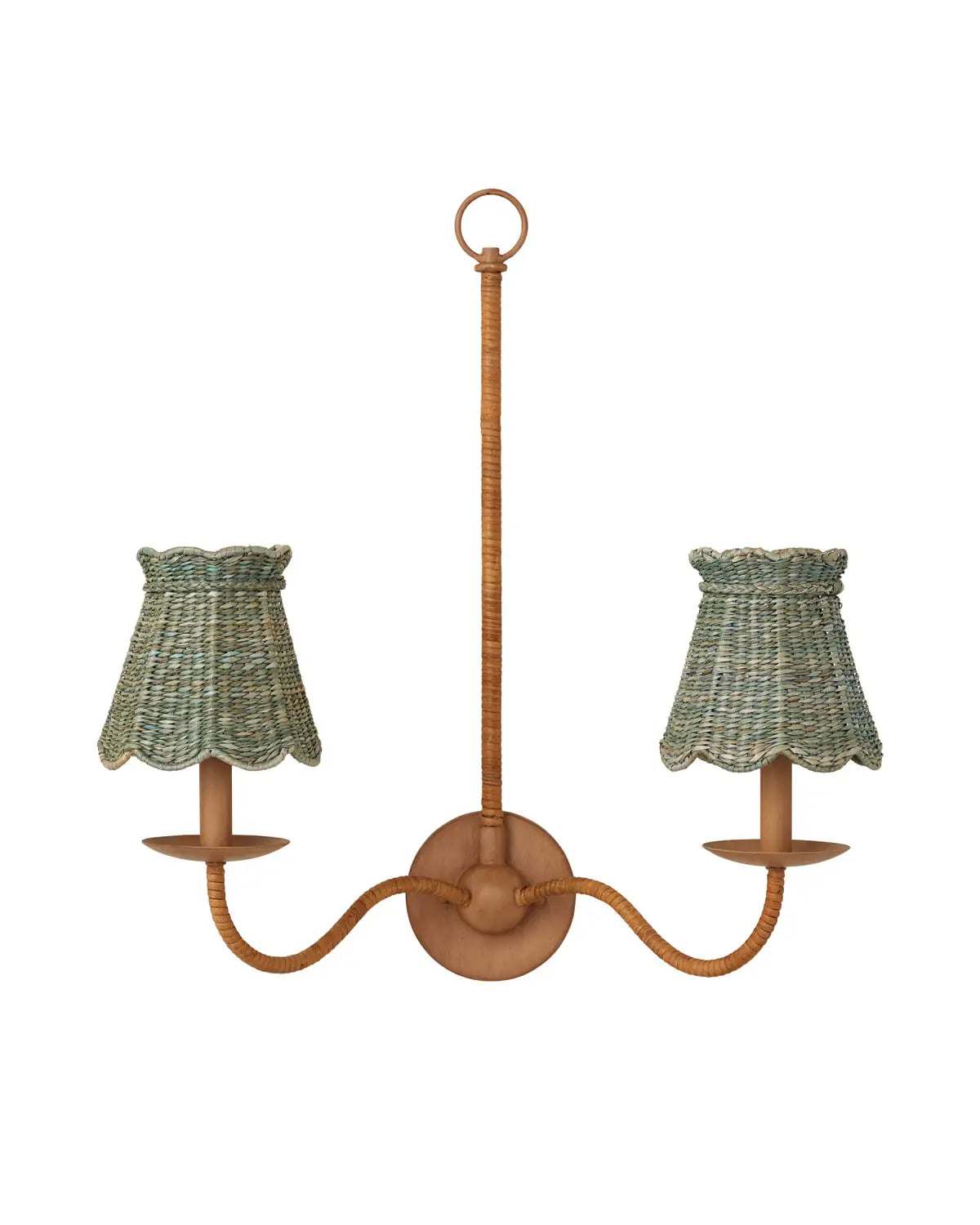CURREY & COMPANY ANNABELLE LIGHT TEAL TAPERED CHANDELIER SHADE | 0900-0038