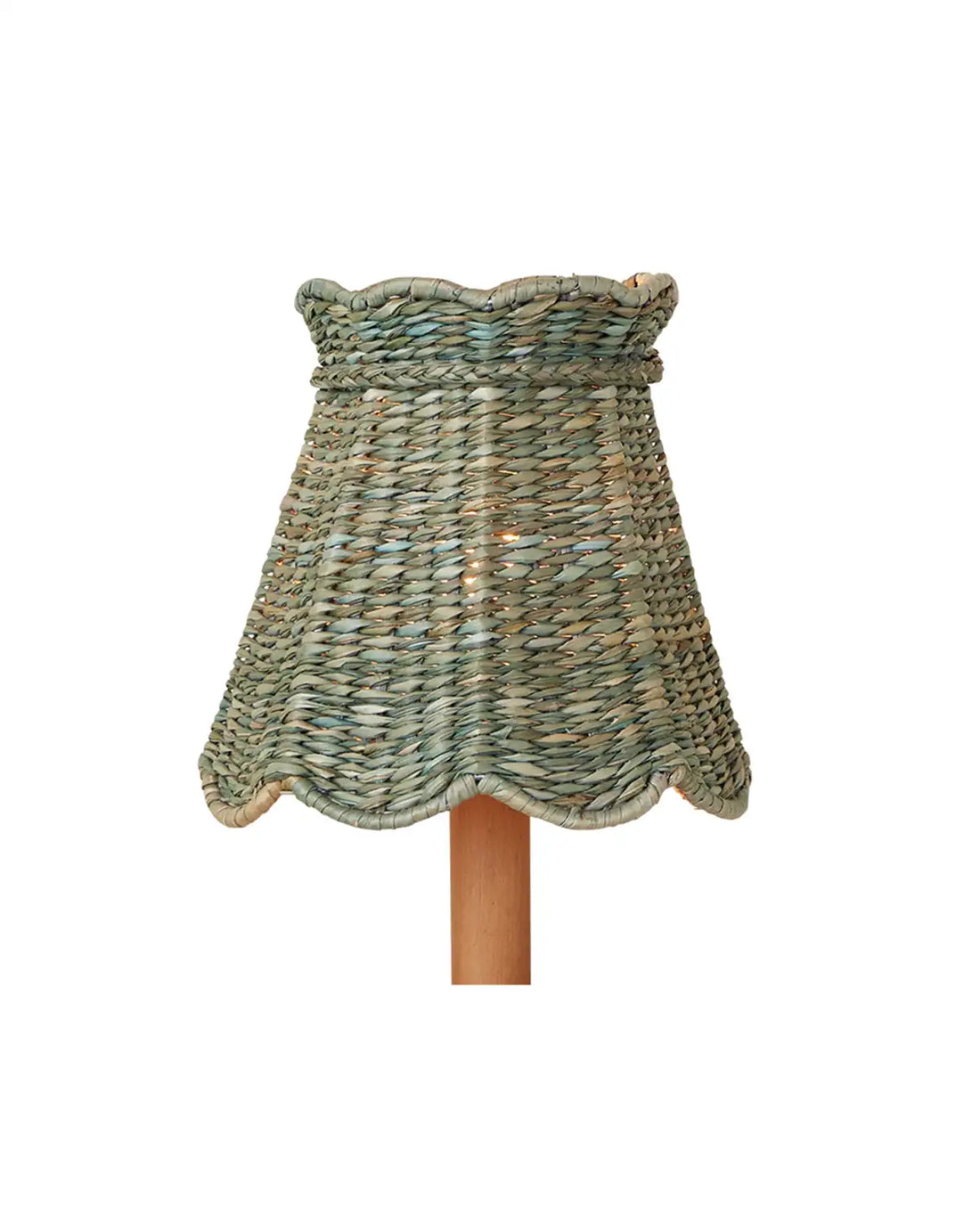 CURREY & COMPANY ANNABELLE LIGHT TEAL TAPERED CHANDELIER SHADE | 0900-0038