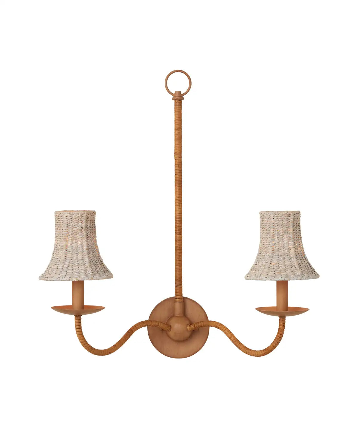 CURREY & COMPANY BELL WHITEWASHED CHANDELIER SHADE | 0900-0040