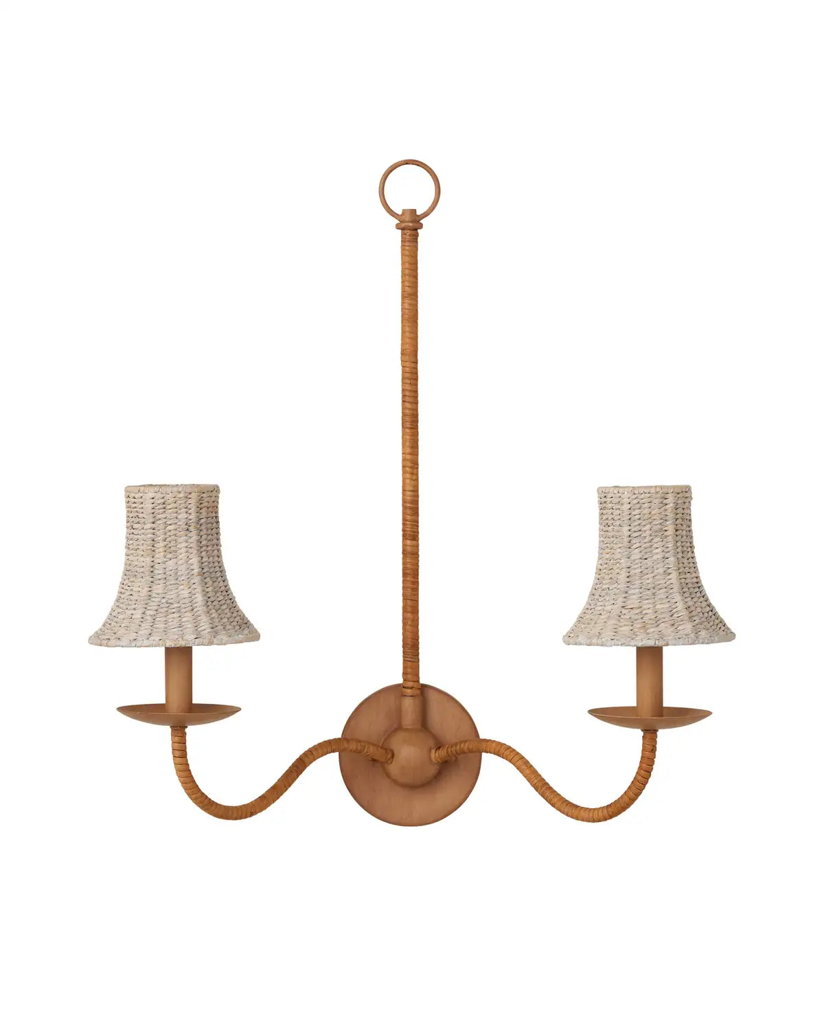 CURREY & COMPANY BELL WHITEWASHED CHANDELIER SHADE | 0900-0040
