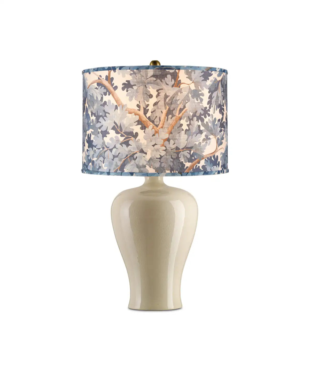 CURREY & COMPANY WOODLAND BLUE DRUM LAMP SHADE | 0900-6011