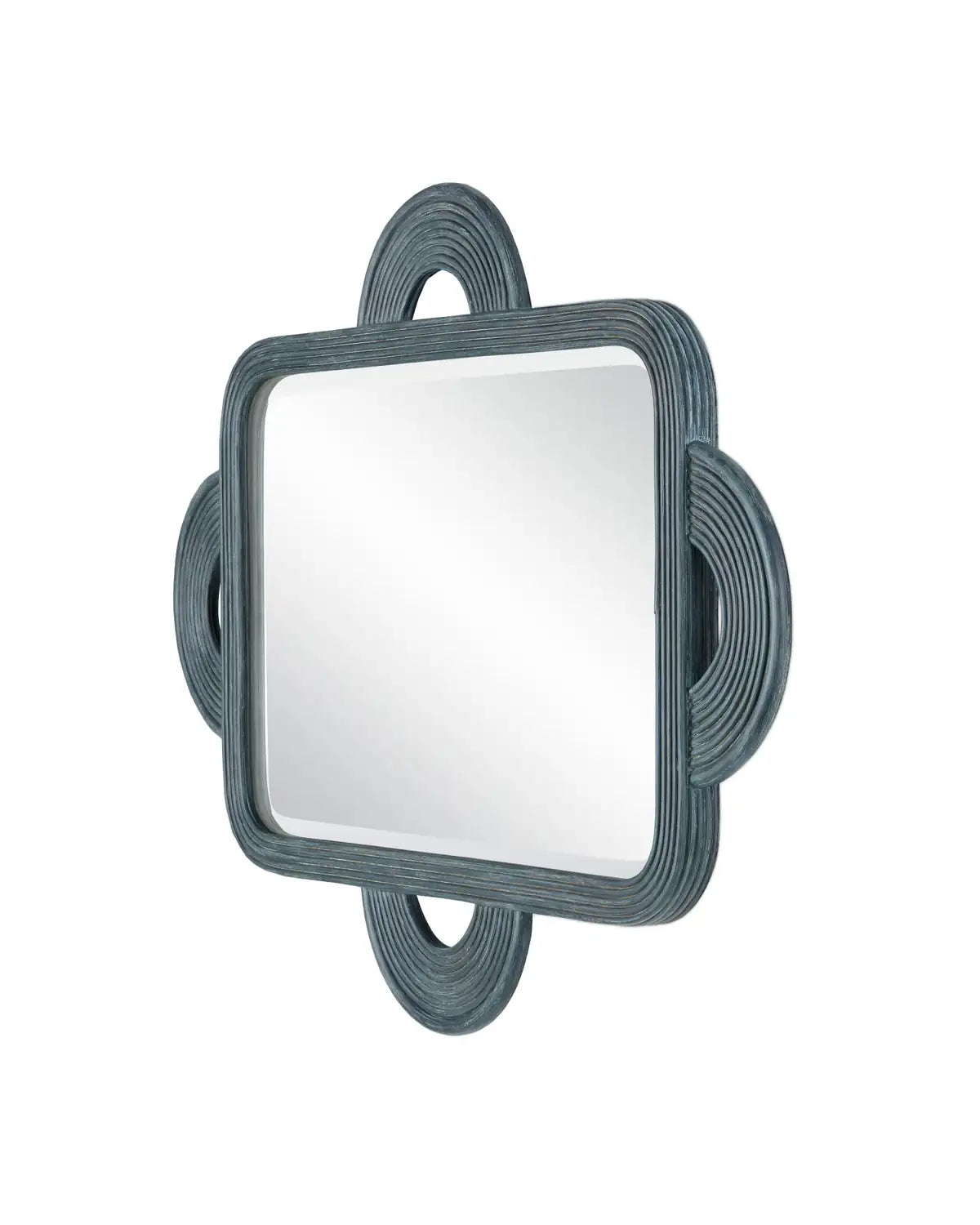 CURREY & COMPANY, SANTOS VINTAGE NAVY MIRROR, MIRRORS