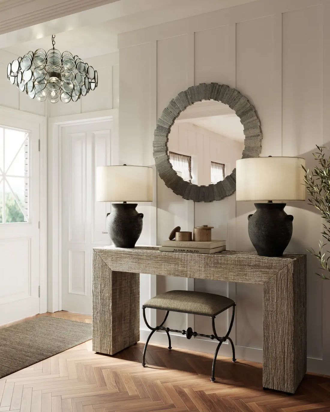 CURREY & COMPANY, DARIO GRAY MIRROR, MIRRORS