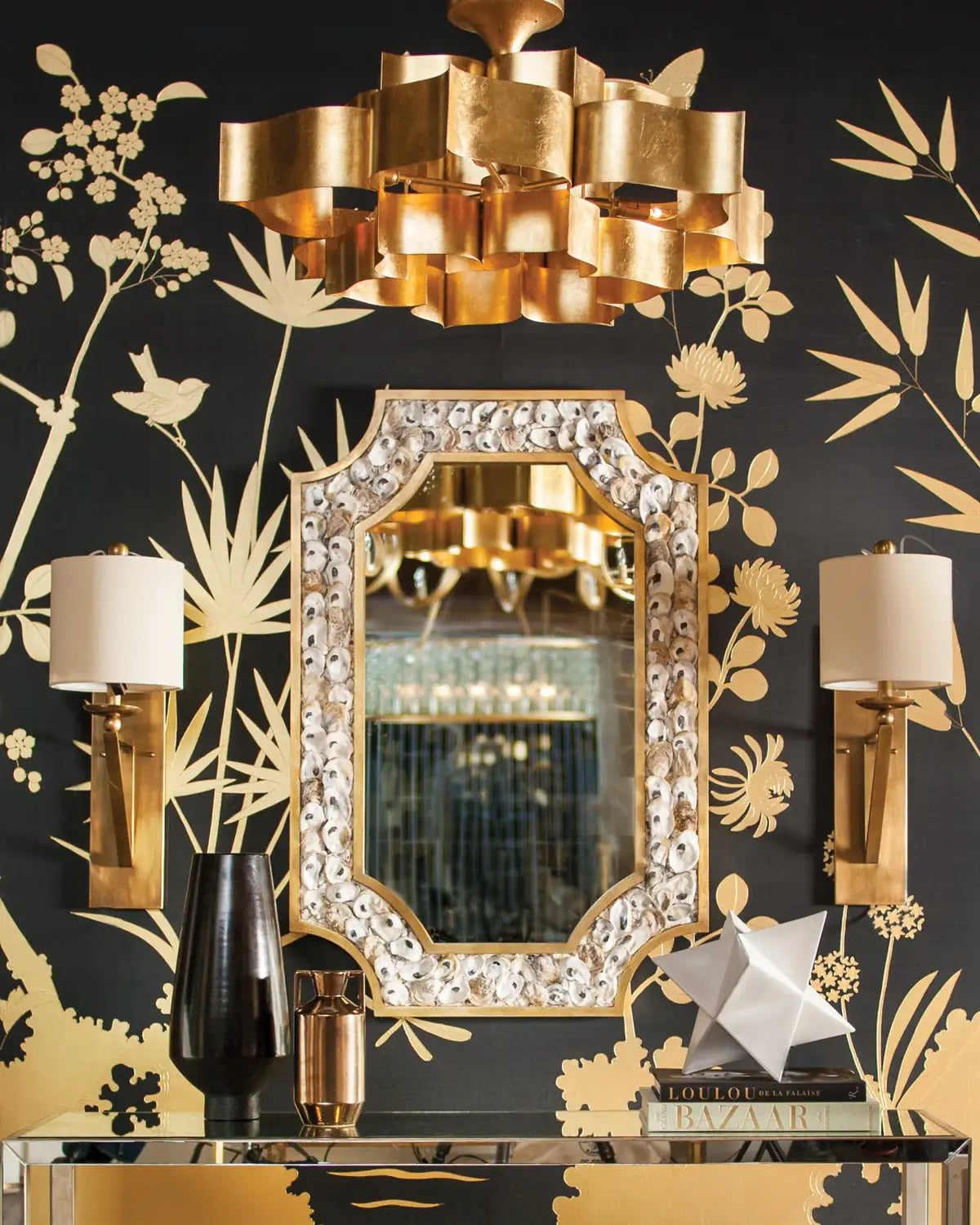 CURREY & COMPANY, MARGATE OYSTER SHELL MIRROR, MIRRORS