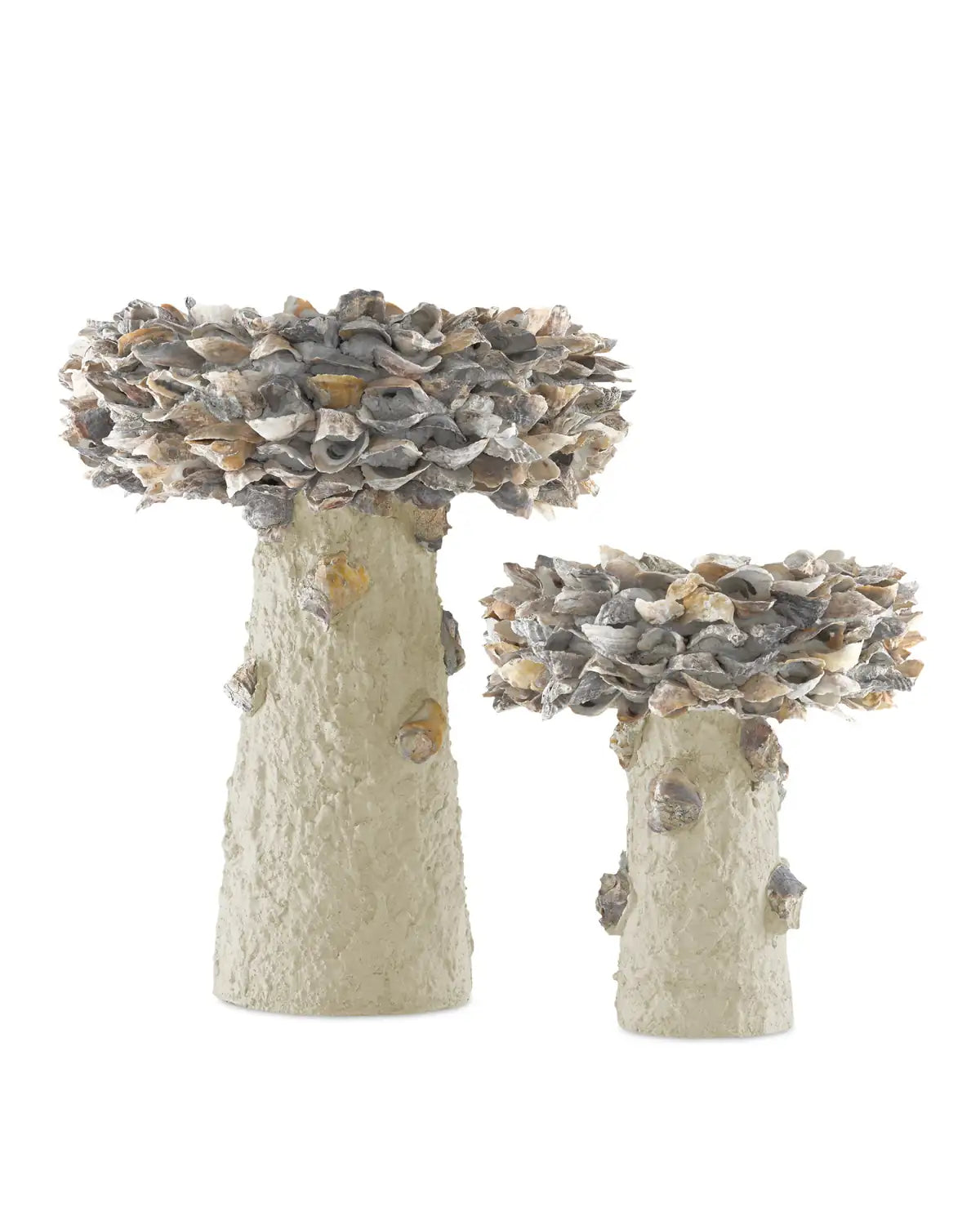 CURREY & COMPANY OYSTER SHELL BIRD BATH - Decorative Accents