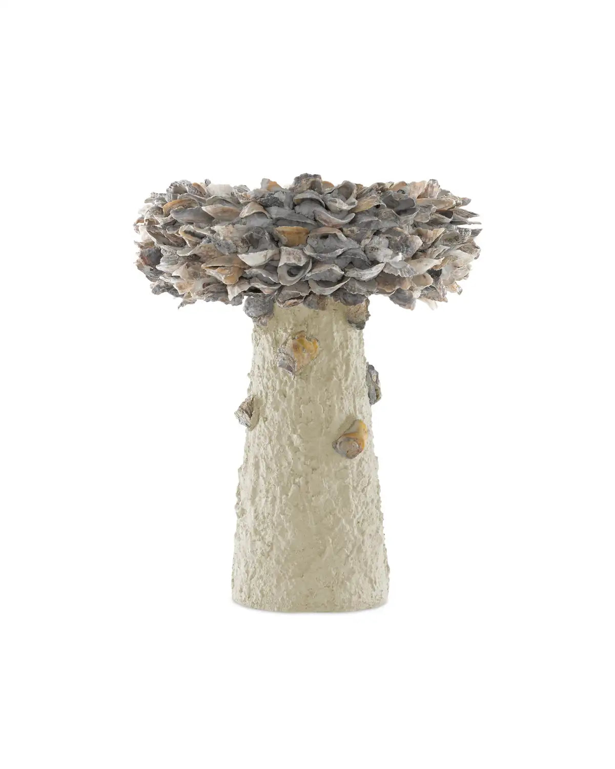 CURREY & COMPANY OYSTER SHELL BIRD BATH - Decorative Accents