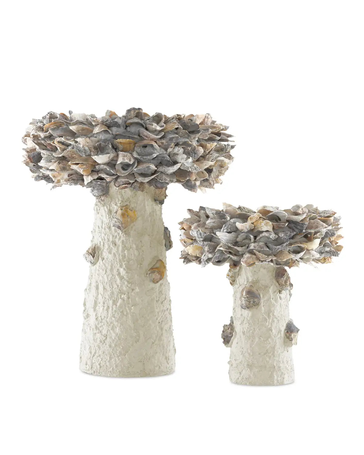 CURREY & COMPANY OYSTER SHELL BIRD BATH - Decorative Accents