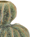 CURREY & COMPANY SUNKEN BOAT DOUBLE GOURD GREEN VASE - Decorative Accents