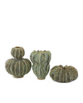 CURREY & COMPANY SUNKEN BOAT WINGS GREEN VASE - Decorative Accents