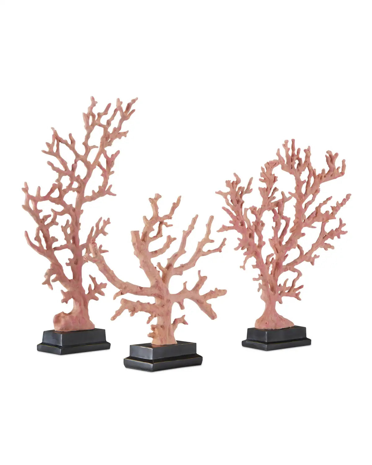 CURREY & COMPANY RED CORAL BRANCHES SET OF 3 - Decorative Accents