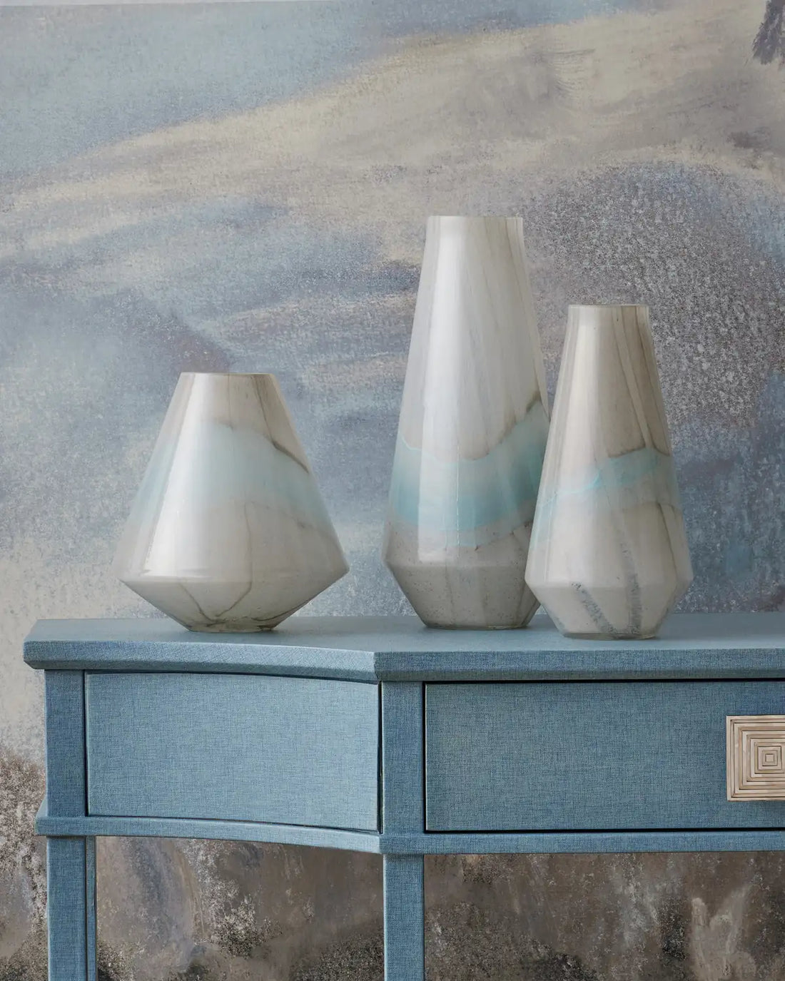 CURREY & COMPANY FLOATING CLOUD VASE SET OF 3 - Decorative Accents