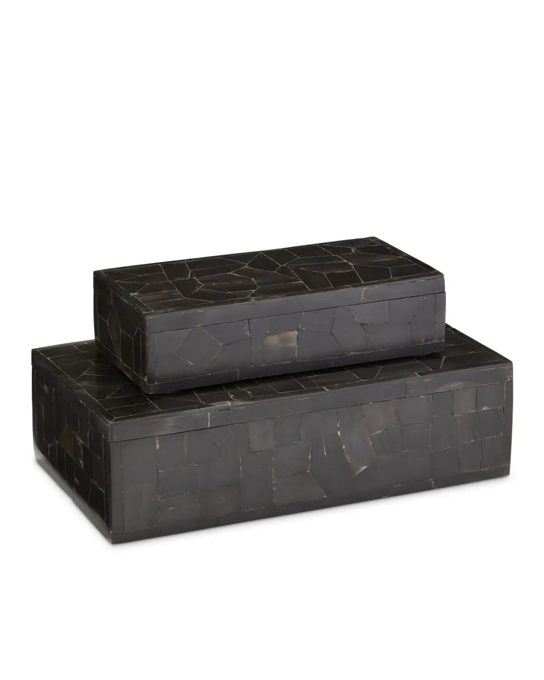 CURREY & COMPANY BONE MOSAIC BOX SET OF 2 - Decorative Accents