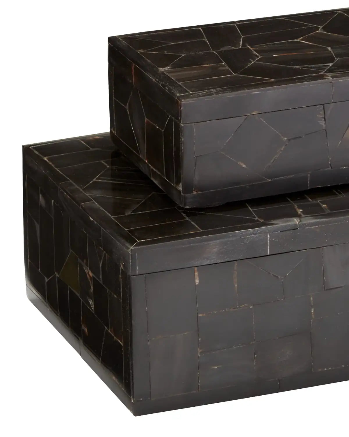 CURREY & COMPANY BONE MOSAIC BOX SET OF 2 - Decorative Accents