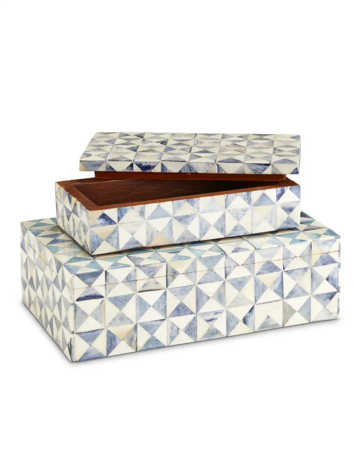 CURREY & COMPANY SKY BLUE BOX SET OF 2 - Decorative Accents