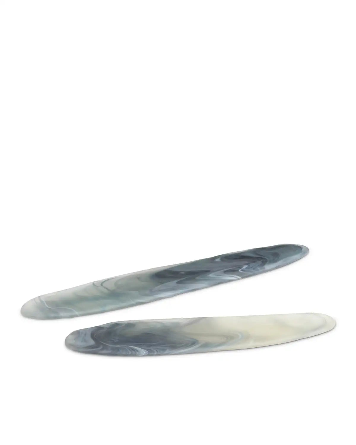 CURREY & COMPANY BLUE TRAY SET OF 2 - Decorative Accents