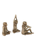 CURREY & COMPANY ZEN MONKEY SET OF 3 - Decorative Accents