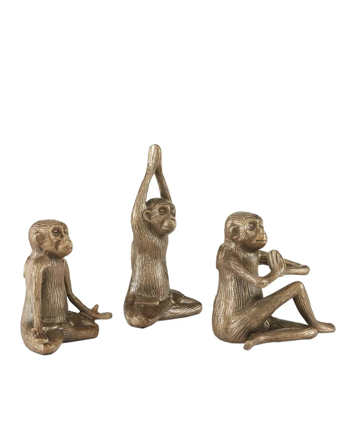 CURREY & COMPANY ZEN MONKEY SET OF 3 - Decorative Accents