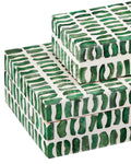 CURREY & COMPANY EMERALD BOX SET OF 2 - Decorative Accents