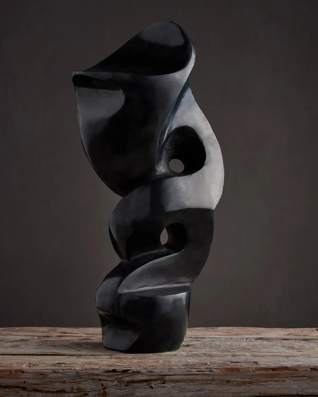 CURREY & COMPANY ROLAND MARBLE ABSTRACT SCULPTURE - Decorative Accents