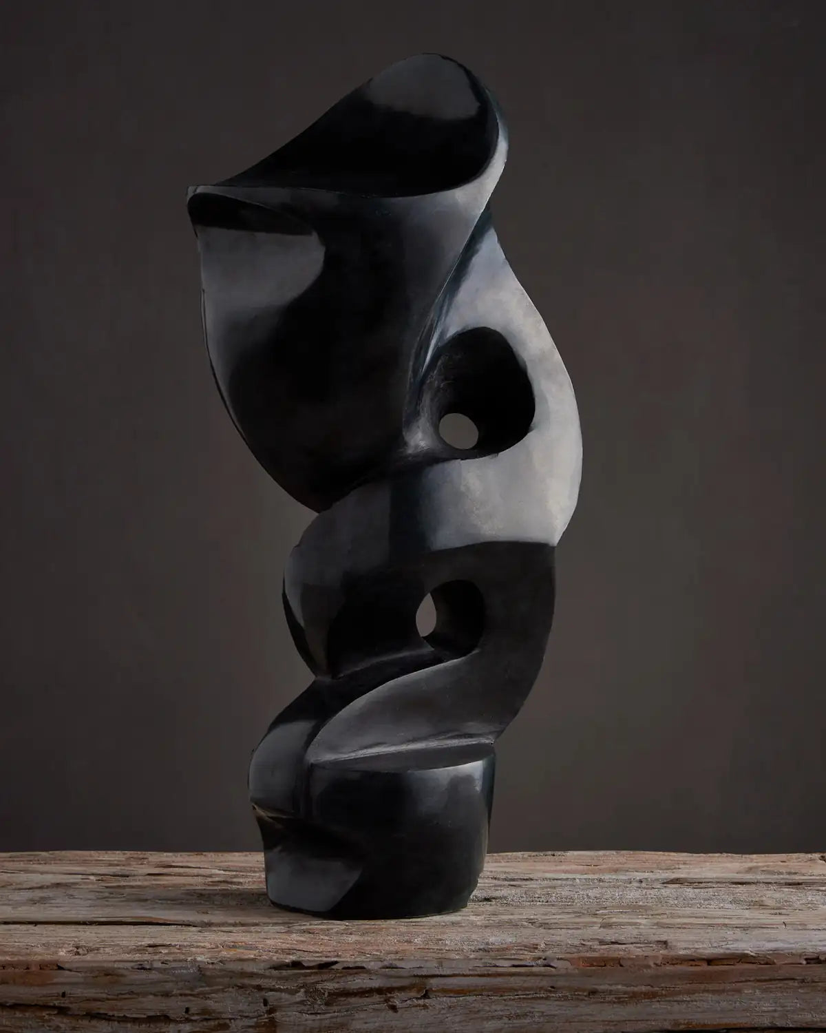 CURREY & COMPANY ROLAND MARBLE ABSTRACT SCULPTURE - Decorative Accents