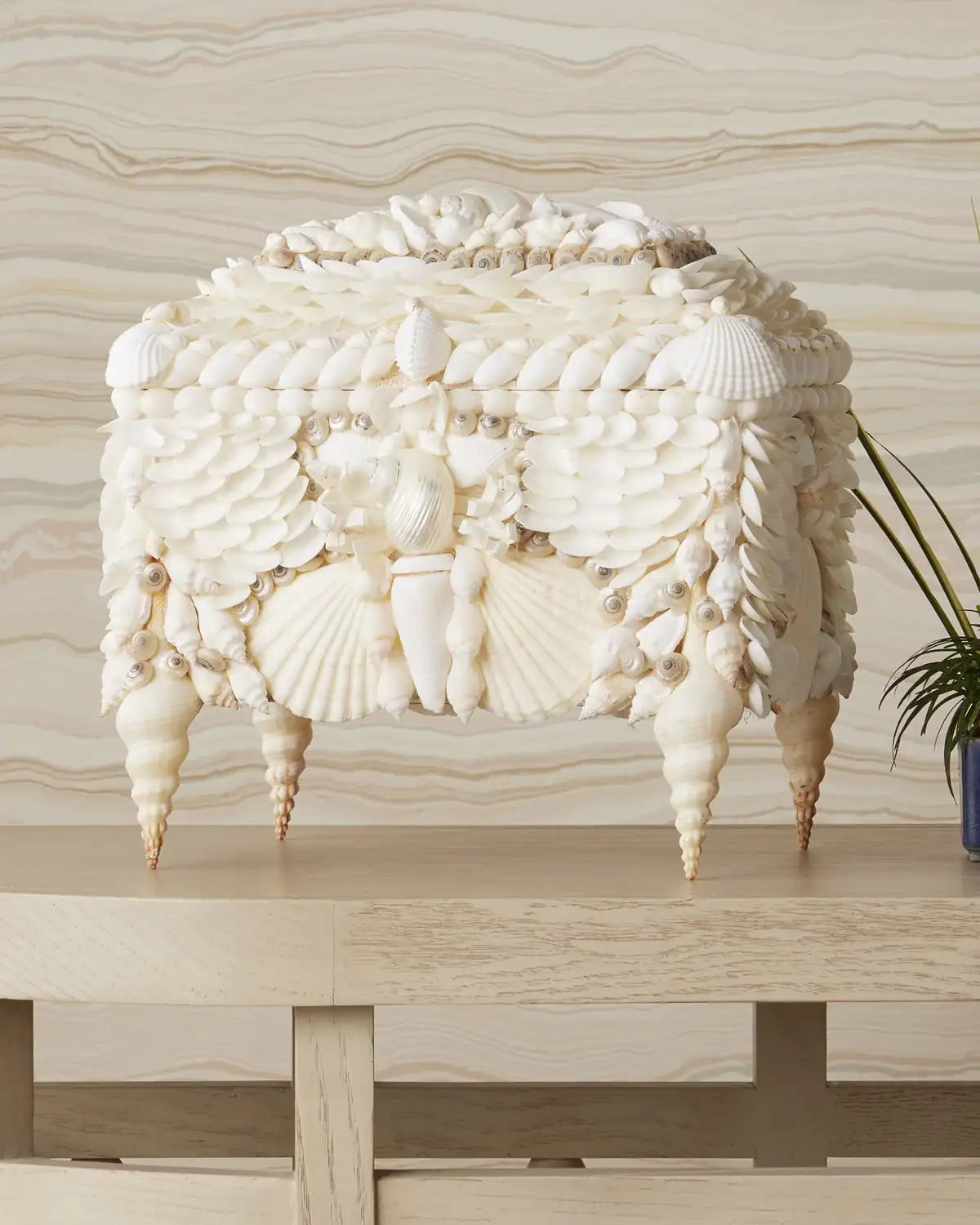 CURREY & COMPANY BOARDWALK SHELL JEWELRY BOX - Decorative Accents