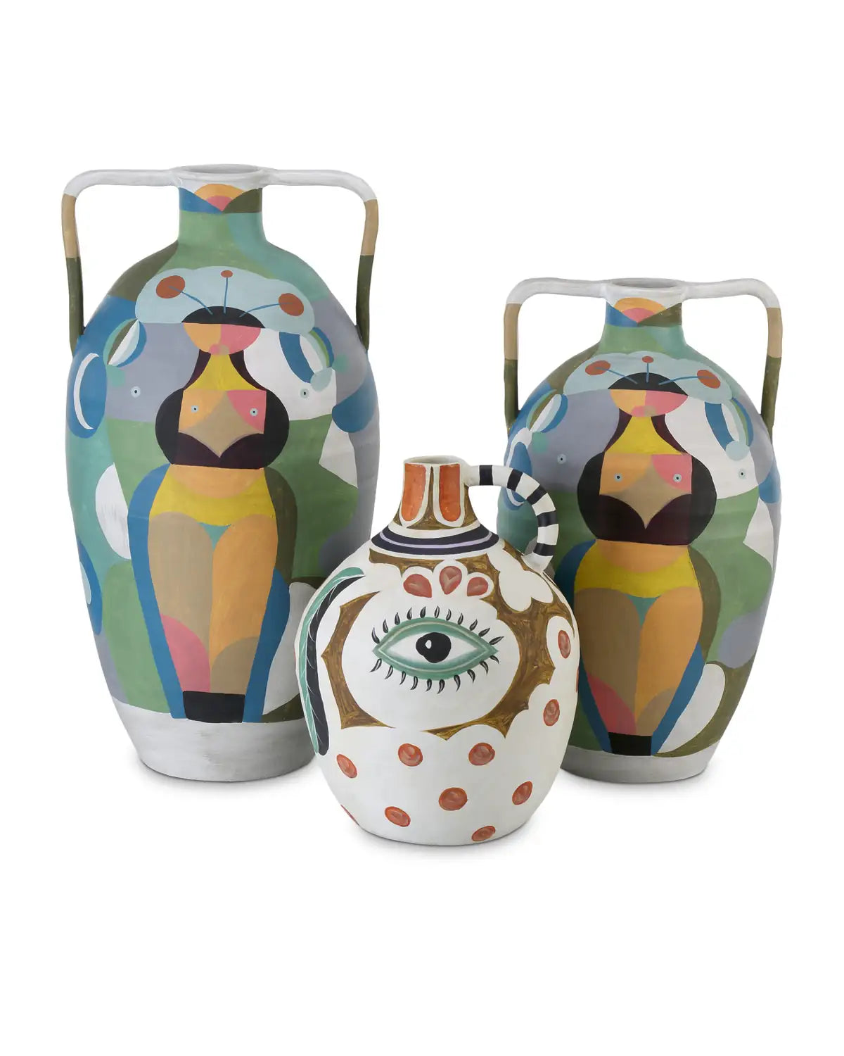CURREY & COMPANY AMPHORA MULTI-COLORED VASE - Decorative Accents