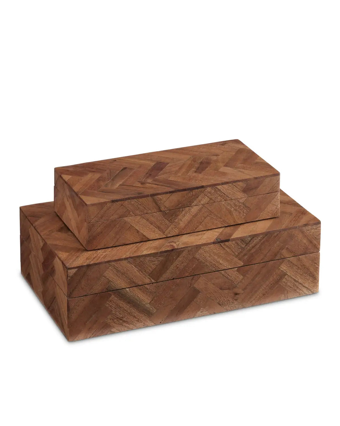 CURREY & COMPANY ALFEO WOOD BOX SET OF 2 - Decorative Accents