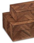 CURREY & COMPANY ALFEO WOOD BOX SET OF 2 - Decorative Accents
