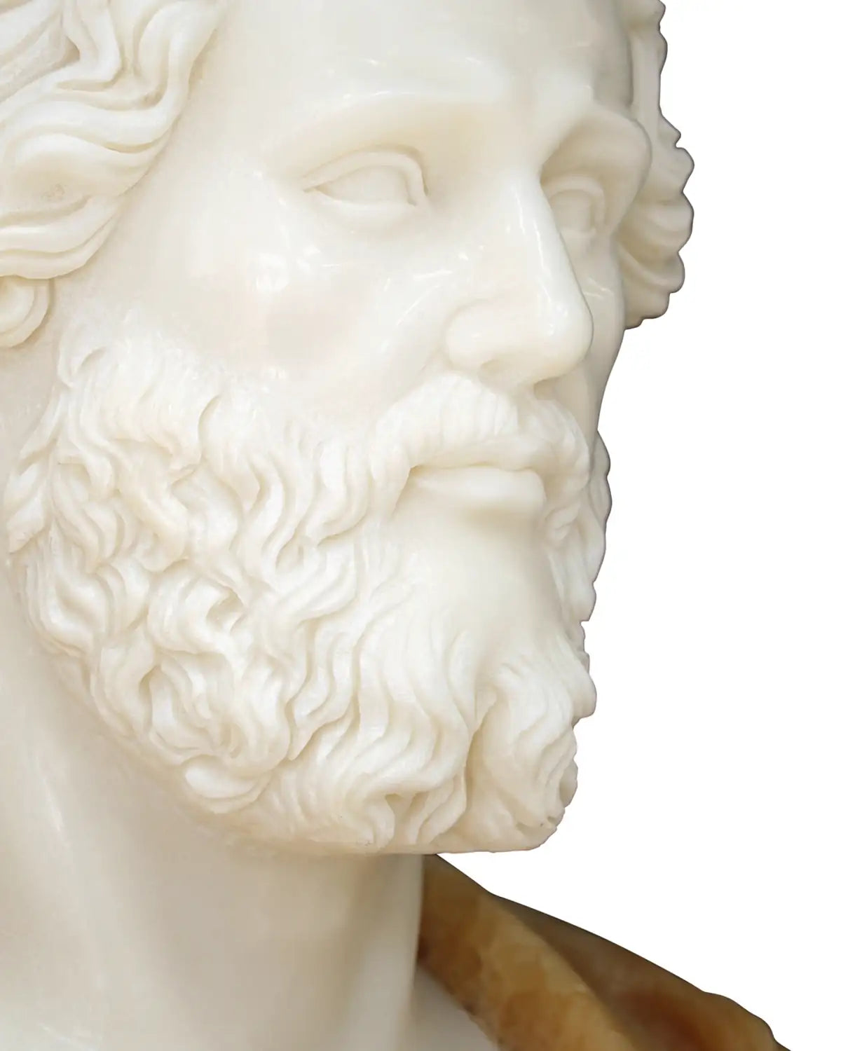 CURREY & COMPANY THANOS MARBLE BUST SCULPTURE - Decorative Accents