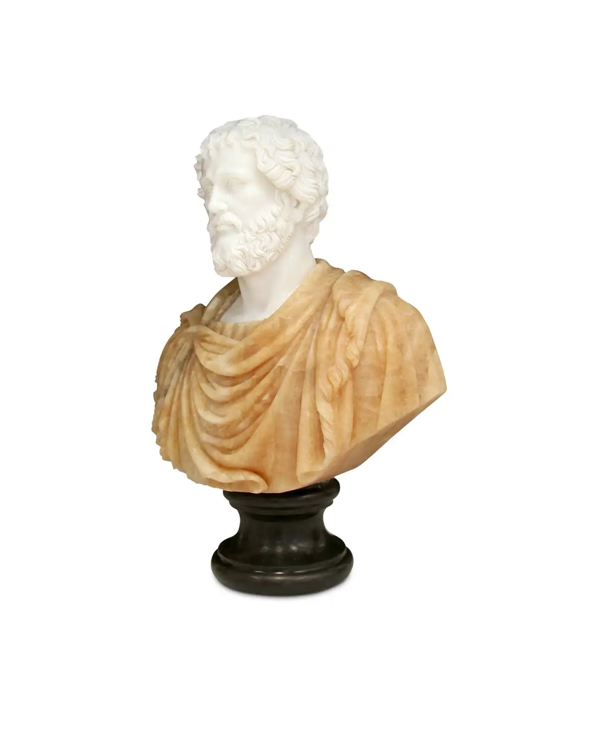 CURREY & COMPANY THANOS MARBLE BUST SCULPTURE - Decorative Accents