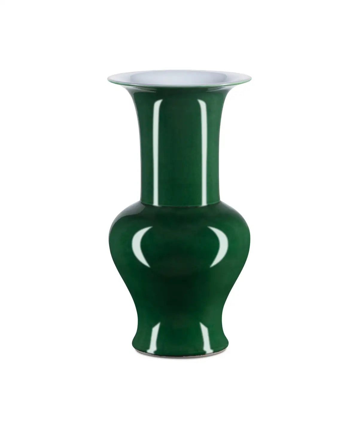 CURREY & COMPANY IMPERIAL GREEN COROLLA VASE - Decorative Accents