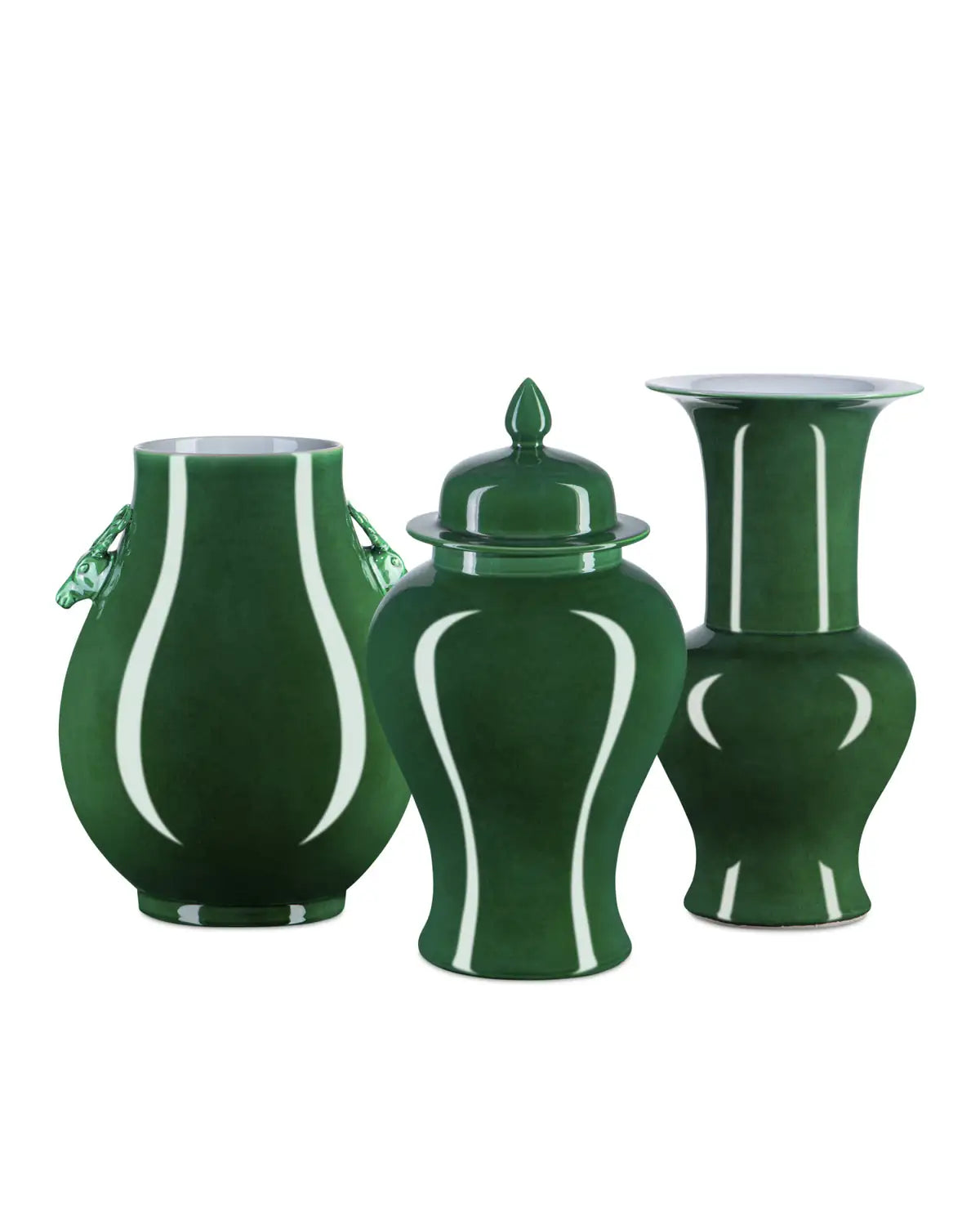 CURREY & COMPANY IMPERIAL GREEN TEMPLE JAR - Decorative Accents