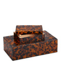 CURREY & COMPANY FAUX TORTOISE BOX SET OF 2 - Decorative Accents