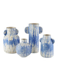 CURREY & COMPANY PAROS BLUE VASE SET OF 4 - Decorative Accents