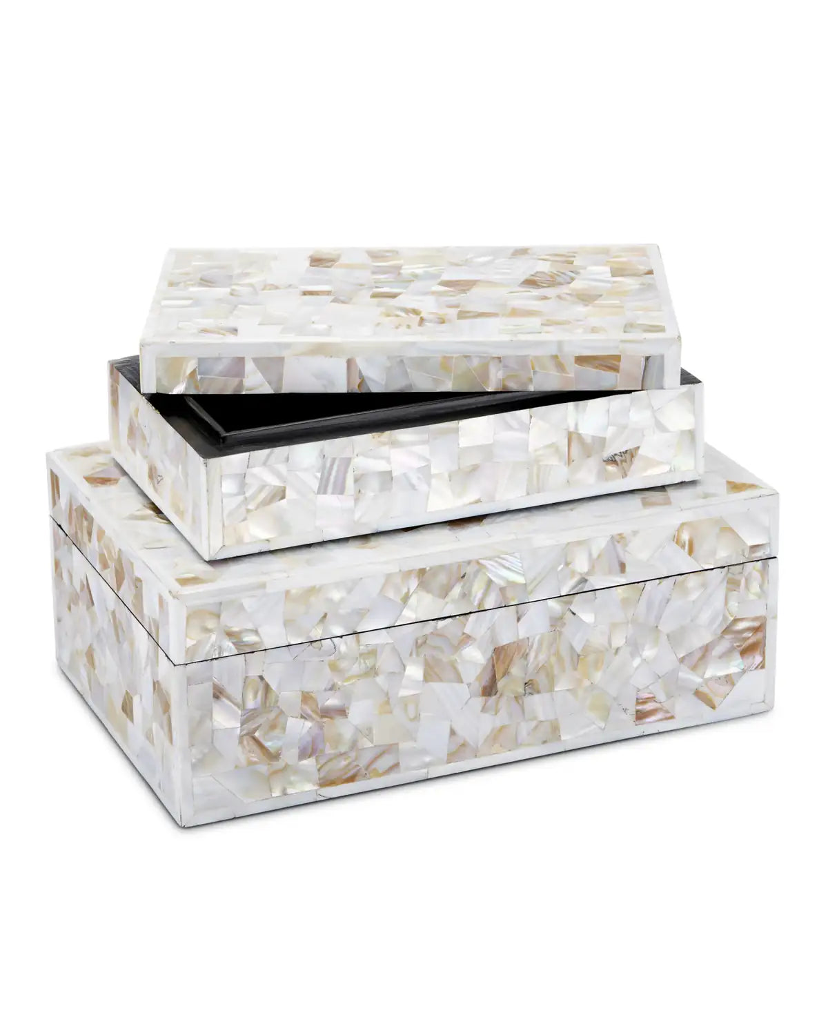 CURREY & COMPANY UMA MOTHER OF PEARL BOX SET OF 2 - Decorative Accents