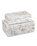 CURREY & COMPANY UMA MOTHER OF PEARL BOX SET OF 2 - Decorative Accents