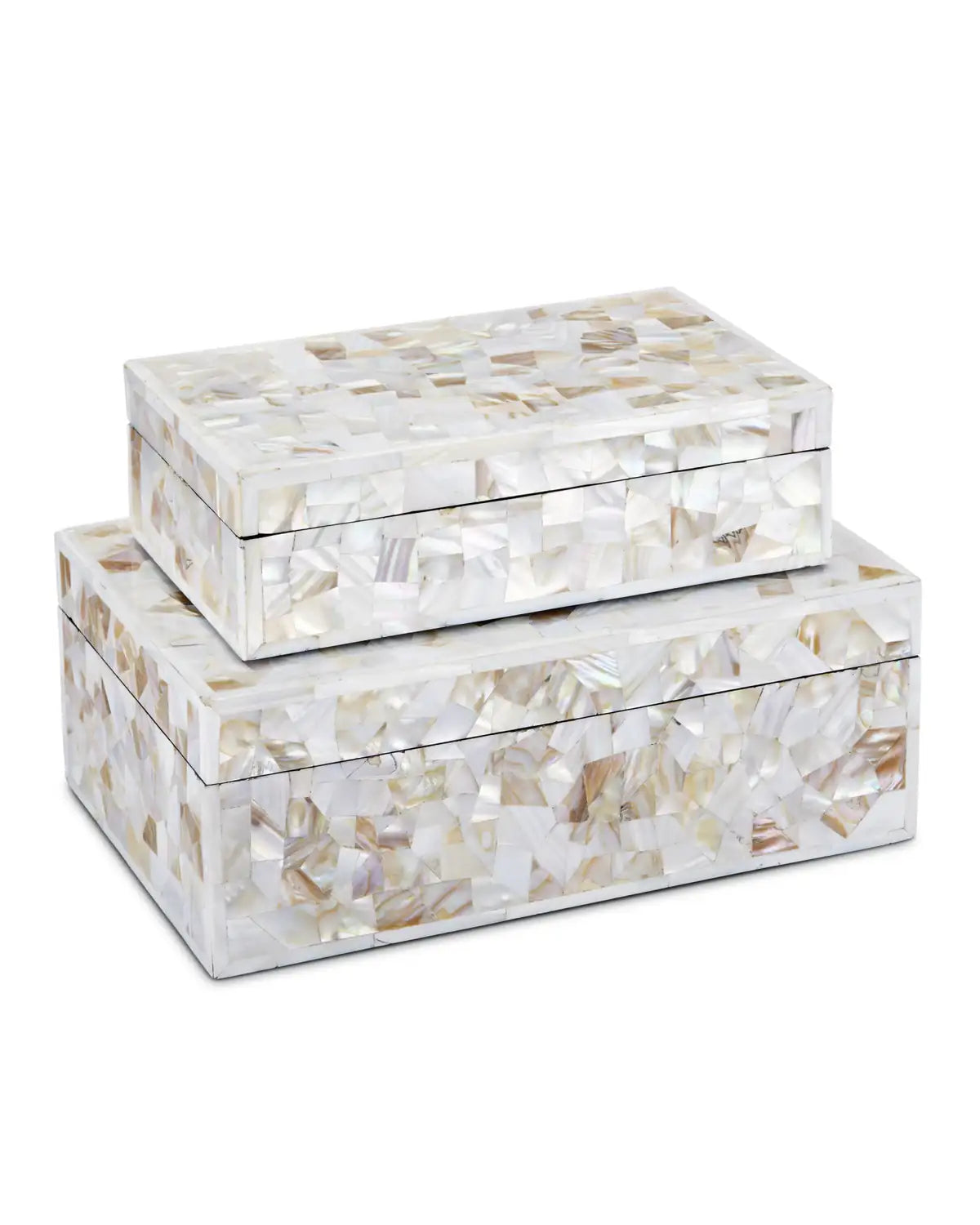 CURREY & COMPANY UMA MOTHER OF PEARL BOX SET OF 2 - Decorative Accents
