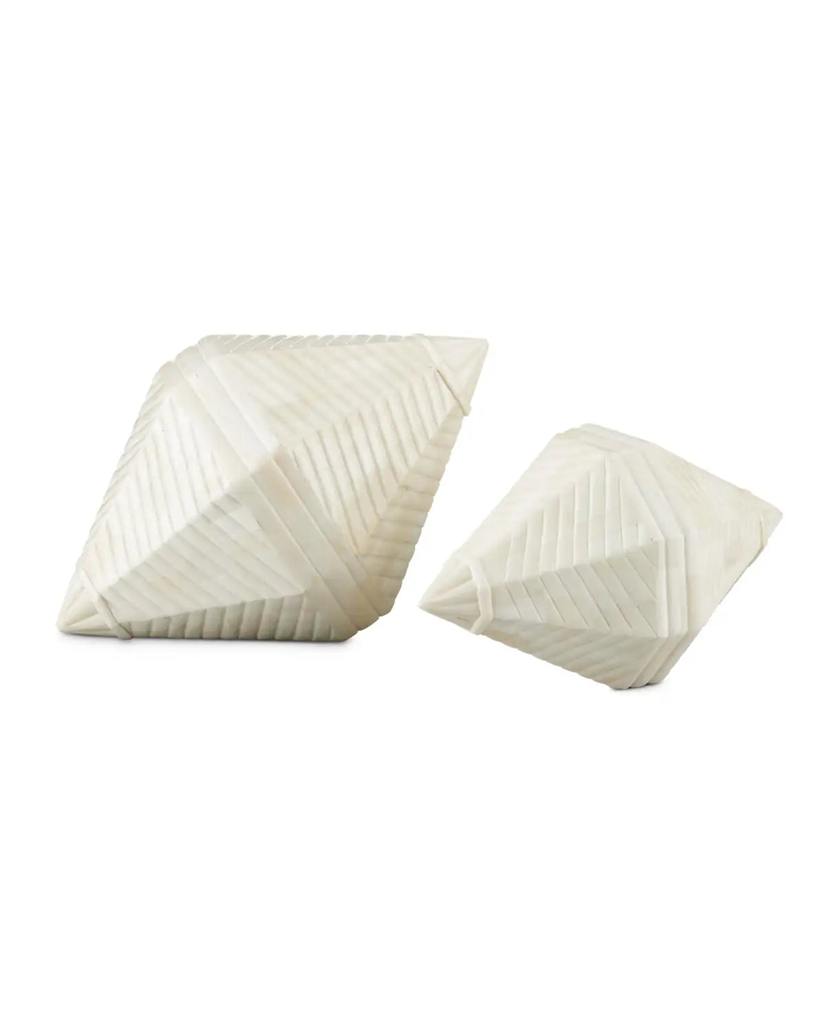 CURREY & COMPANY PAVI BONE PRISM SET OF 2 - Decorative Accents